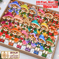 2D Flat 18Pcs Christmas Mushroom Hat Deer Wooden Ornaments, Vibrant Xmas Hanging Tree Toppers, Xmas Tree, Wall, Window, Door, Mantel, Porch Decor & Holiday Gift