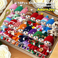 AdornJoy 18 Pcs Vibrant Snowman Christmas Ornament Sets - 3mm Colorful Wooden 2D Flat Snowman Tree Ornaments