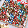 2D Flat 18Pcs Christmas Animal Lantern Scene Wooden Ornaments, Winter Wildlife Lantern Hanging Tree Toppers, Xmas Tree, Wall, Window, Door, Mantel, Porch Decor & Holiday Gift