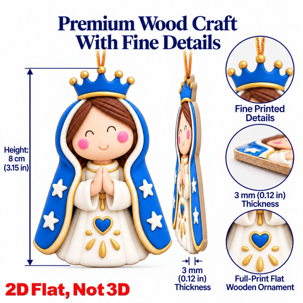 2D Flat 18Pcs Ornate Clay-Style Nativity Scene Wooden Ornaments, Gorgeous Holy Birth Character Hanging Tree Toppers, Xmas Tree, Wall, Window, Door, Mantel, Porch Decor & Holiday Gift