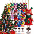 AdornJoy Festive Girl – 3mm Wooden Christmas Ornament, 2D Flat Girl Tree Decoration, 16 Piece Sets
