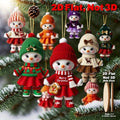 AdornJoy - Vibrant Snowman – Colorful 3mm Wooden Christmas Ornament, 2D Flat Snowman Tree Decoration, 18 Piece Sets